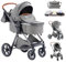 Mobayta kinderwagen 3 in 1 Kombikinderwagen für Neugeborene robustes leichtes Aluminiumgestell geeignet bis 22KG hochgestellter Kinderwagen vielseitig und praktisch Buggys