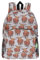 ECO CHIC Lightweight Foldable Water Resistant Backpack Rucksack Folds into Pouch for Storage (Highland Cow Grey)