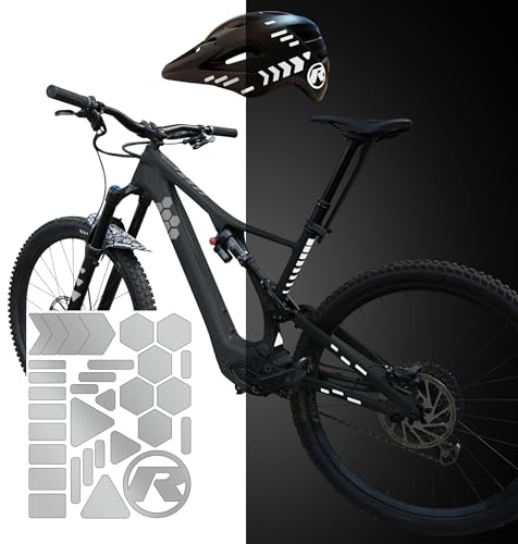 Riesel Design „re:Flex“ Reflektor Aufkleber – reflektierende Folie für Fahrrad & Helm – 15 × 12 cm – reflektierende Sticker für mehr Sichtbarkeit & Sicherheit – Made in Germany (City Silver)