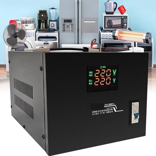 XCSCUK Stabilizzatore di Tensione elettronico, stabilizzatore di Tensione Completamente Automatico Frigorifero TV TV Alimentatore stabilizzato CA (3000w)
