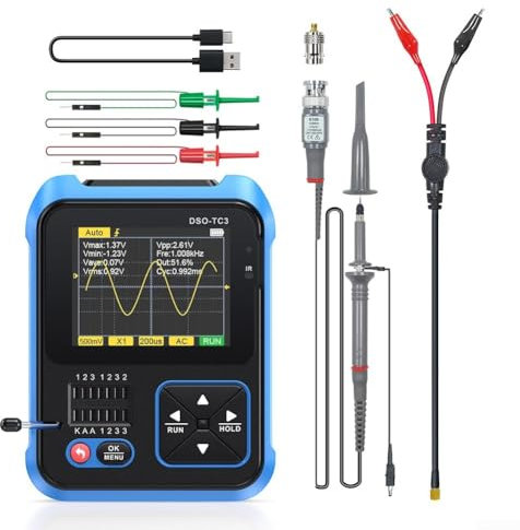 Osciloscopio digital con probador de transistores integrado y generador de señal de función Diseño fácil de usar (configuración alta)