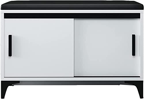 Junpllvic Zapatero con Puerta corrediza y Compartimento Ajustable para Entrada, Pasillo y Dormitorio.