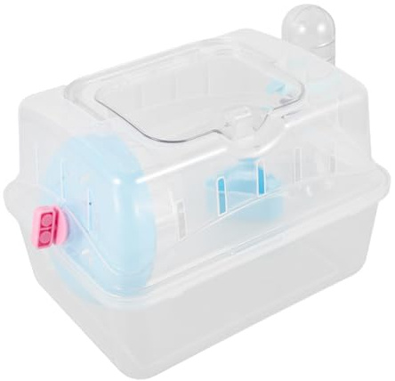 LOORGVEL Hamster-tragekäfig Mäusekäfig Tragbare Box Für Kleine Tiere Transportkäfig Für Hamster Mäuse Frettchen Aus Transparentem Material Mit Griffdesign Geeignet Für Transport Im Freien