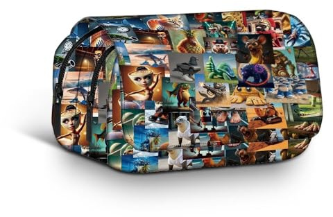 Leseogye Brainrot Federmappe, Brainrot Federmäppchen, Anime Federmäppchen Kinder Mäppchen, Große Kapazität Pencil Case mit Reißverschluss, Oxford Material Stiftemäppchen für Studenten