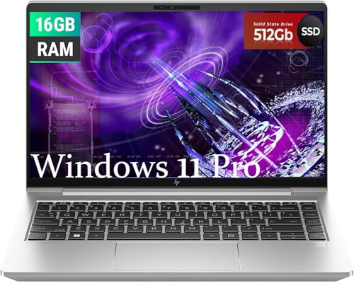HP EliteBook 645 G10 Laptop Professional, 14 FHD(1920x1080), AMD Ryzen 5 7530U 2.0GHz, 16GB RAM, 512GB SSD, tastiera QWERTY americana, Windows 11 Pro (rinnovato)