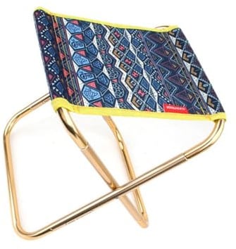 INF Tragbarer 7075-Aluminiumlegierung Klapphocker mit Polyester-Sitz – Leichter Camping-, Angel-, BBQ- und Wanderhocker