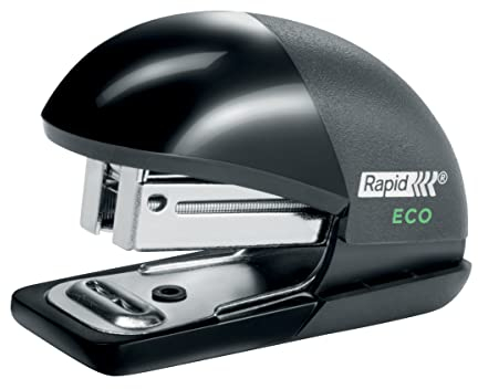 Rapid ECO Mini-Tacker, kleines Heftgerät aus recyceltem Kunststoff, in Reisegröße, für zu Hause, Büro oder Schule, Teil der ECO-Reihe, schwarz, 24846201