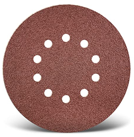 MENZER Red Klett-Schleifscheiben, 225 mm, 10-Loch, f. Trockenbauschleifer, Normalkorund (10 Stk.) K16