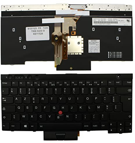 Keyboards4Laptops Francés Negro Teclado de Repuesto para Ordenador portátil Compatible con Lenovo Thinkpad X230