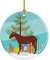 Caroline's Treasures Donkey Christmas Ceramic Ornament Hinny Horse Dekofigur Esel aus Keramik, Bunt, 3 in