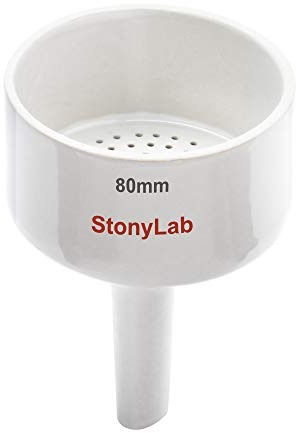 stonylab Buchner Embudo de Porcelana 80 mm, Embudo de Filtro Buchner de Porcelana OD 8cm ID 7.4cm para Laboratorio
