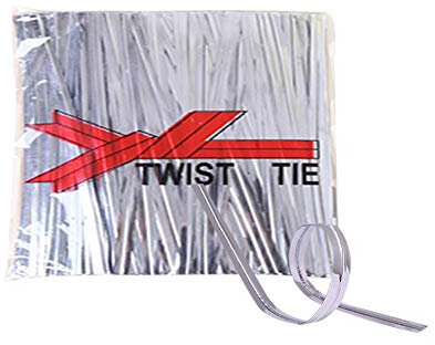 YOFASEN 800PCS Lazos de torcedura - Plateado Twist Ties Alambre Metálico Decorativo para Bolsa de Caramelo/Galleta, 6cmx4mm