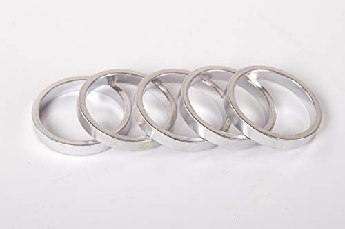 5 Stück Alu Spacer A Head Fahrrad Vorbau Distanz Ring Silber 1 1/8 Zoll 28,6 mm Steuersatz 5mm