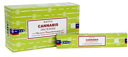 12 Packs of Cannabis Incense Sticks by Satya