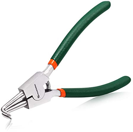 SPEEDWOX 7-Inch Snap Ring Pliers - Heavy Duty Precision Cir-Clip Retainer Ring Pliers with Curved Jaw