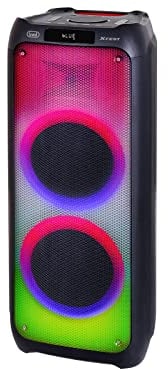 Trevi XFest XF 3400 PRO Speaker Wireless 200W, Altoparlante con Microfono Senza Fili in Dotazione, USB, Micro SD, AUX-IN e 12V per Batteria Ausiliaria, Funzione TWS, Karaoke Party Speaker