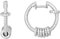 Damen Hoop Ohrringe mit Schiebe-Ringe, hypoallergene Platin plattiert/Rose Gold Kupfer Huggie Drop Dangle Ohrringe mit kubischen Zirkonia (Versilbert)