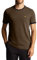 Lyle & Scott Ringer T-Shirt Herren Rundhals - T-Shirt mit farbigen Hals- und Ärmelbündchen - Shirt Herren Kurzarm mit Logo auf der Brust - T Shirt Männer aus Baumwolle - Grün - M