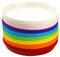 Frcctre 24-Pack Kids Plastic Plates, 7-Inch Colorful Toddler Dinner Plates, BPA-Free Reusable, Perfect for BBQ, Travel, Events - Dishwasher Safe, 8 Colors