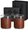 Whiskygläser aus Leder, 326 ml, mit Geschenkbox und Bourbon-Glas, Geschenk für Männer, Vater, Braun, 2 Sets