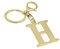 Edelstahl Gold Buchstabe A-Z Schlüsselanhänger für Damen Herren, Initiale Buchstabe Anhänger mit Schlüsselring, Charms für Schlüsselrucksack Tasche, Gold-H, Durchschnittliche Größe