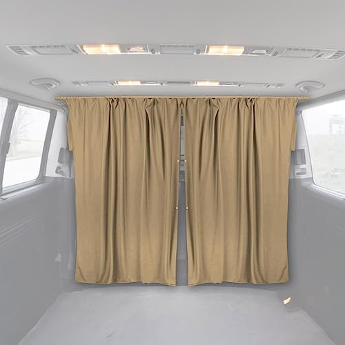 OMAC Sonnenschutz Fahrerhaus Gardinen für Hyundai Staria Beige 2tlg