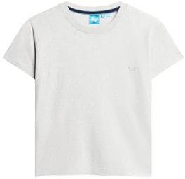 Superdry Damen Essential 90er-Jahre T-Shirt mit Logo Gletschergrau Meliert 40