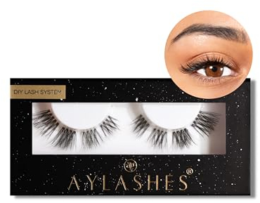 AYLASHES - DIY Wimpernextensions Single Box DREAM BIG | 1 Paar Wimpern | bis zu 7 Tage Halt | Wimpern DIY Set für zu Hause | künstliche Wimpern | Klebewimpern | lash extension set