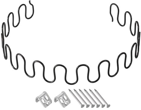 sourcing map 27,6 Zoll Sofa Feder Ersatz mit Clips Nägel Runde Form Feder Liegestuhl Teile für Möbel Couch Reparatur Befestigung Stuhl Sagging Sitz, schwarz
