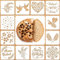 KHIRY 12 Stück Schablone für Brot, Kunsthandwerker, Brotschablonen, Backschablonen-Set, Kochschablone, Backvorlage, Brot, Kuchen
