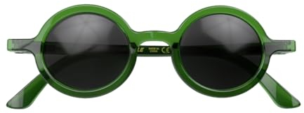 LONDON MOLE® Moley Sonnenbrille | Coole runde Gläser | Herren damen unisex | Feder-Scharniere