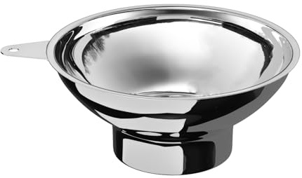 Serinar Imbuto in metallo per barattoli a bocca larga, 14 x 7 cm, imbuto in acciaio inox a bocca larga per riempimento da cucina (imbuto a bocca larga senza filtro)