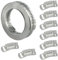 304 Stainless Steel Hose Metal Strap Adjustable Hose Clamps, 8 PCS Fasteners