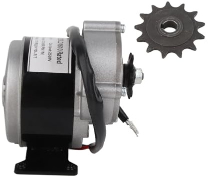 Topyond 24v 350w Electric Scooter Dc Brushed Motor, High Torque Electric Motor, Pure Copper Wire, Reversible Rotation Brushed Gear Motor, For DIY Electric Bicycles, Mopeds, Scooters