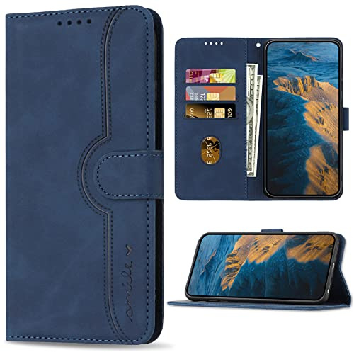 Bear Village Hülle für Xiaomi Redmi Note 12 4G / Xiaomi Redmi Note 12 4G, PU Leder Handyhülle Klappbar Handytasche, Schutzhülle mit Kartenfach für Xiaomi Redmi Note 12 4G / Redmi Note 12 4G, Blau