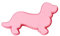 HoveeLuty Silikon-Backform, süße Dackel-Welpen-Kuchenform, Tierform, Schokoladenform, Küchenutensilien, rosa Silikon-Kuchenform, Kuchenform, Silikon-Backform