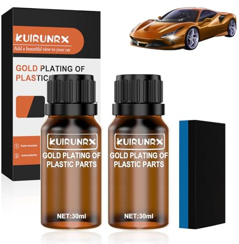 KUIRUNRX® Kunststoff Auffrischer, Kunststoffsanierung für Auto, Reparaturmittel für Autokunststoffe, Kunststoffsanierungsmittel Für Auto, Für die Aufarbeitung von Kraftfahrzeugen(2Pcs)