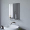 AQUABATOS Badspiegel mit Ablage ohne Licht Beleuchtung 50 x 70 cm Wandspiegel Metall Badezimmer Spiegel Badezimmerspiegel Hängespiegel Rechteckig Wohnzimmerspiegel Aluminiumrahmen Silber matt