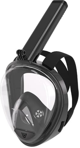 Vitare Maschera da Snorkeling per Adulti e Bambini, Maschera Subacquea Integrale Tecnologia Antiappannamento, Maschera da Mare con Supporto per Fotocamera, Maschera da Sub per Immersioni