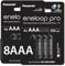 eneloop, AAA/Micro NI-MH Akku, 8er-Pack, Kapazität mit min. 930 mAh, plastikfreier Verpackung, PRO, schwarz
