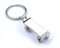 ROBAUN-keychain Silberner Skateboard-Schlüsselanhänger aus Metall, kreatives Skateboard-Modell mit beweglichen Rädern, hängender Anhänger für Skate-Liebhaber