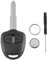 For Mitsubishi L200 Montero Pajero Shogun Triton 2 Buttons Car Key Fob Case Shell Battery CR1616