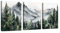 FajerminArt 3 Pcs Vertes Vues Tableau Décoration Murale Salon, Abstrait Montagne Forêt Paysages Encre Impression sur Toile Image sur Toile Peintures sur Toile Décoration Murale pour Chambre 50x70cmx3