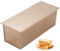 Hikaproligt Toast Backform mit Deckel, 33x13x12cm Pullman Brotbackform Antihaft, 1000 g Carbonstahl Brotform mit Belüftungslöchern, für Brot, Kuchen, Gold