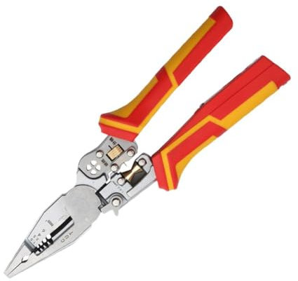 Alicates de electricista 8 en 1, multifuncionales, versátiles, alicates de pelado de cables, alicates de medición de electricidad