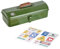Metall Werkzeugkasten Mit Aufkleber Kleine Werkzeugkästen Tragbare Handheld Metall Storage Box Hip Dach Metall Werkzeugkasten Für Outdoor
