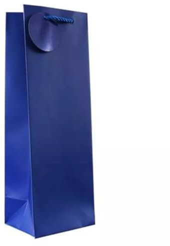 Wine Bottle Gift Bags with Handles, Pack of 6, Royal Blue