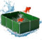 Pounjsd Vert Piscine Hors Sol rectangulaire 3x2m, Piscine d'étang à Poissons en Toile avec Support en métal Piscine extérieure de réservoir de Stockage d'étang à Poissons Hors Sol, for L'irrigation