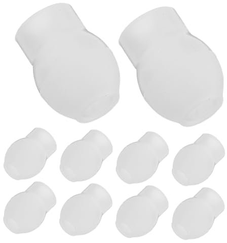 Warmhm 10pcs Silicone Ear Tips for Earbuds Replacement Stethoscope Parts Soft Sealing Earplugs Leak Comfortable