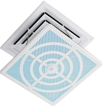 YCCYHQ Deflector Aire Acondicionado de Techo Cuadrado, Deflectores de Aire para Rejillas de Ventilación de Techo con Filtro(Blue,45x45 cm/18x18 in)